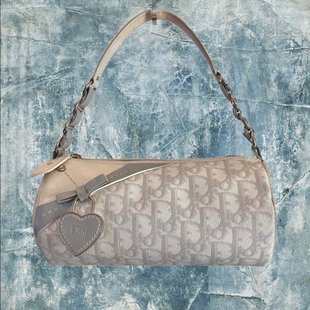 Christian Dior Blue Bowling Trotter Handbag